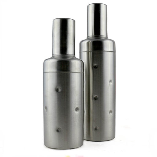 Cocktail Shaker - 3 Piece Stainless Steel Dotted (Bottle Style) - Size Options