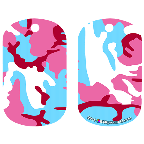 Kolorcoat™ Dog Tag - Pink and Blue Camo