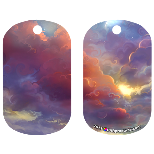 Kolorcoat™ Dog Tag - Colorful Clouds