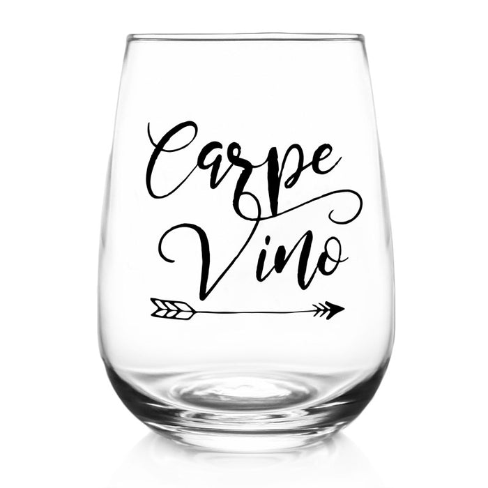 Carpe Vino - Stemless Wine Glass (17oz)