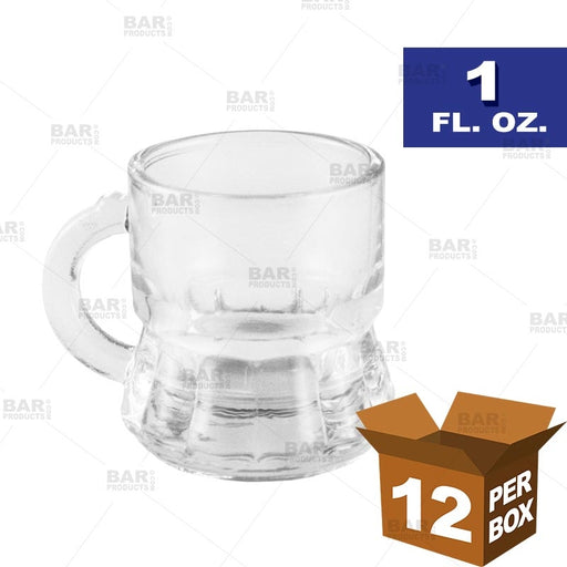 Mini Mug Glass - Clear Shot Glass - 1 oz [Box of 12]