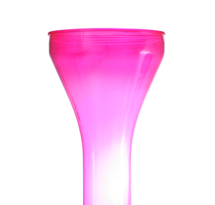 54 or 108 Cups) Yard Cups with PINK Lids and Straws - 14oz - for