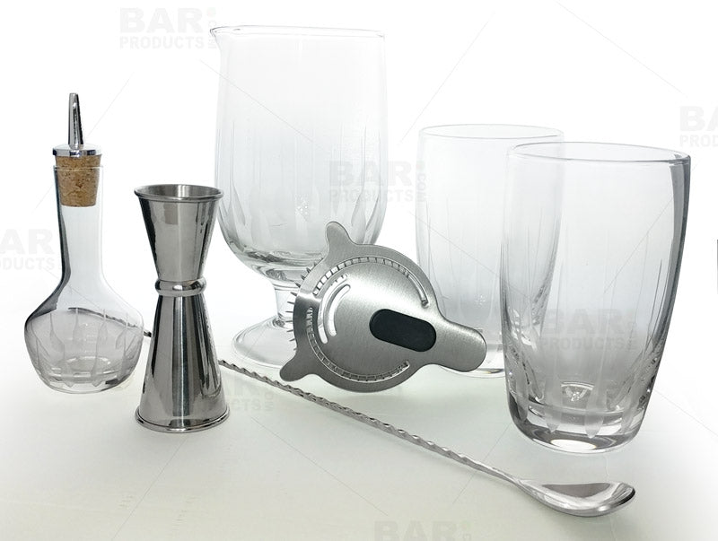 BarConic® Feather Etched Bar Kit w/30oz Stemmed Mixing Glass — Bar Products
