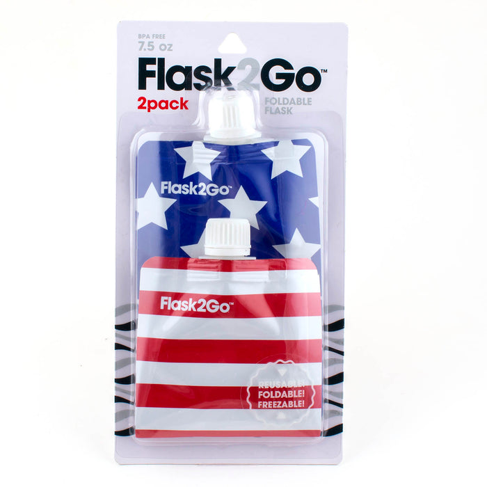 Flask2Go - 2 pack - 7.5 ounce - Color Options