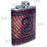 Stainless Steel Hip Flask - Leather Snake Design - 6 ounce