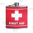 Stainless Steel Hip Flask - First Aid Design - 6 ounce