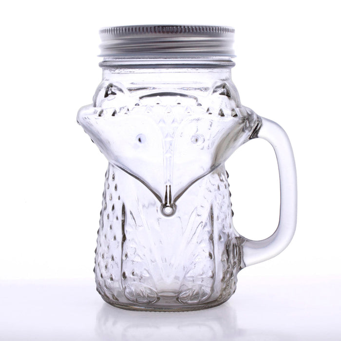 BarConic® Fox Mason Jar with Handle - 16 ounce
