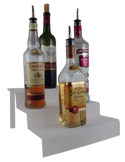 Liquor Bottle Shelves - Frosted Acrylic - Options Available