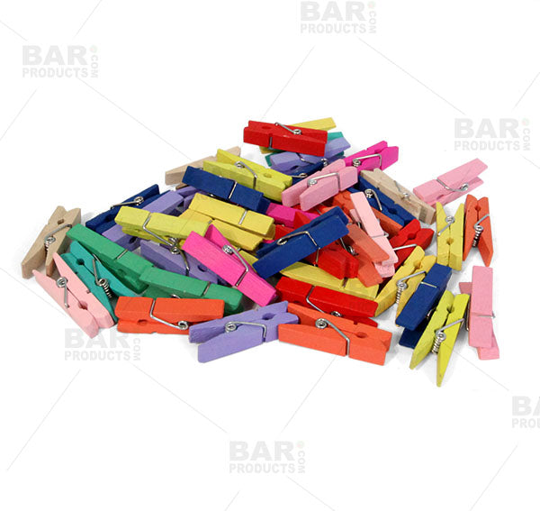 Multi-Color Plastic Clothespins (100-Pack)