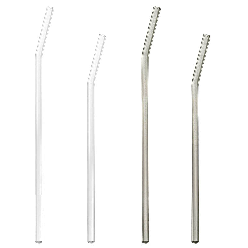 Reusable Glass Straw Long Glass Staw Bent Glass Straws Drinking Straws for  Restaurant Party Home