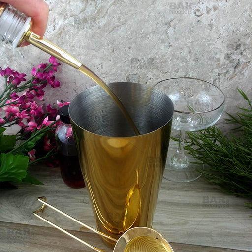 BarConic® Stainless Steel Liquor Pourer - Gold Plated 