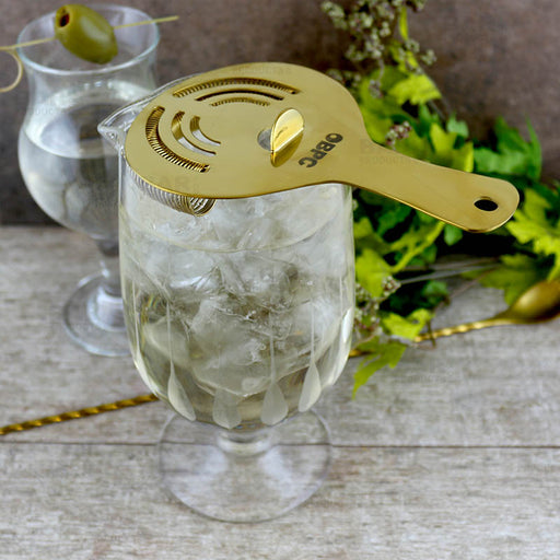 Olea™ Hawthorne Cocktail Strainer - Gold Plated