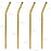 Gold Plated Cocktail Straws - 4 Pack