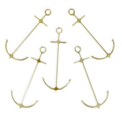 Anchor Cocktail Picks - Gold Plated - Set of 6
