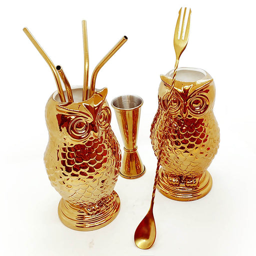 Golden Owl Bar Set