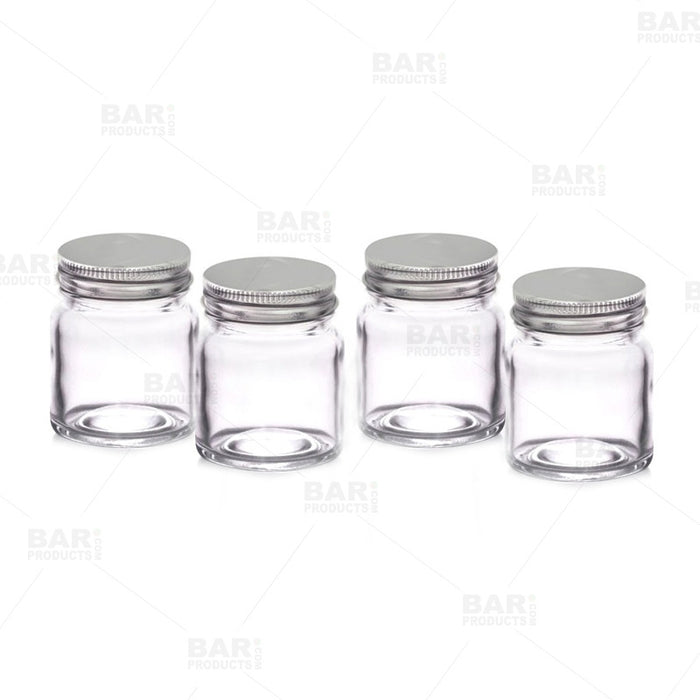 Encheng 16 oz Clear Hexagon Jars,Glass Jars With Lids(Golden),Mason Jars  For Herbs,Foods