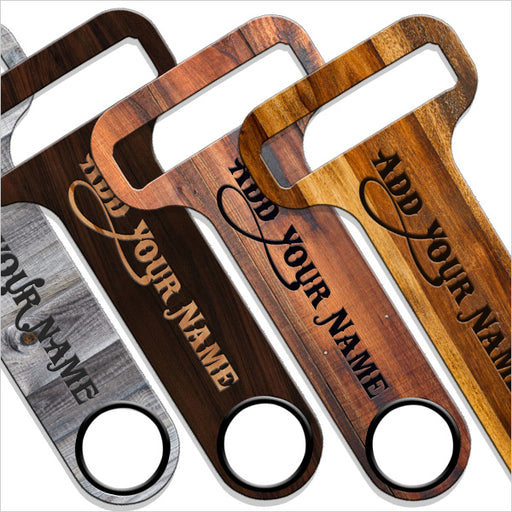 "ADD YOUR NAME" HAMMERHEAD™ Bottle Opener - Wood Series