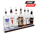 BarConic® LED Liquor Bottle Display Shelf - Low Profile - 1 Step - Mahogany - Several Lengths