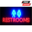 Restrooms LED Sign