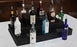 MixMaster™ 3 Tier Incremental Wooden Liquor Bottle Shelf Displays - Black
