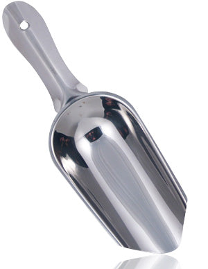 6oz Stainless Steel Scoop for Ice Bucket, Small Silver Metal Scoop