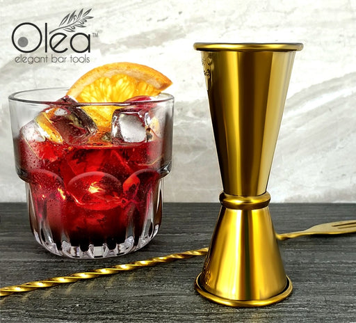 Olea ™ Multi Stepped Jigger with Handle - Color Options — Bar Products