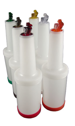 Colorful Juice Pouring Spout Bottle & Container Mix, Pour, & Store, Plastic  Barware