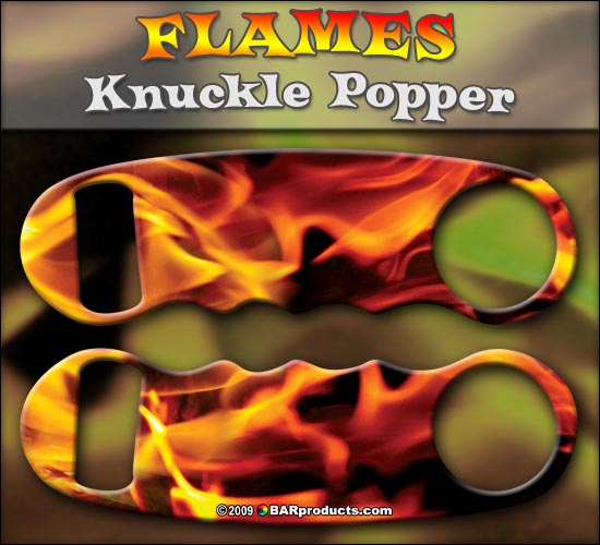 Knuckle Popper Bottle Opener - Flames