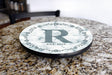 ADD YOUR NAME Lazy Susan - MARBLE MONOGRAM - 3 Different Sizes - Table Top