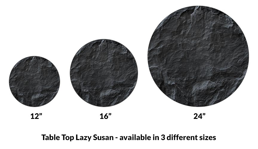 Lazy Susan - SLATE design - 3 Different Sizes - For Kitchen Table Top