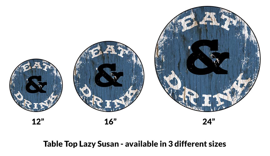 Lazy Susan - EAT & DRINK - 3 Different Sizes - For Kitchen Table Top