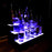 BarConic®  Acrylic Bottle Display Shelf - 3 Tier - Multi Colored Lights - Several Lengths