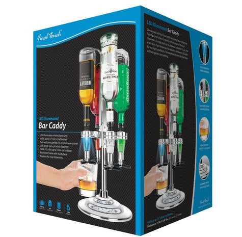4 Bottle Bar Caddy / Liquor Dispenser with LED