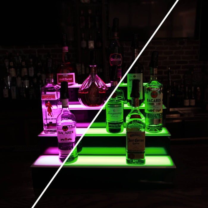 LED Verlichte Liquor Fles Plank, 3 Tier 30 Inch LED Nederlands LED Verlichte Liquor Fles Plank, 3 Tier 30 Inch LED Nederlands
