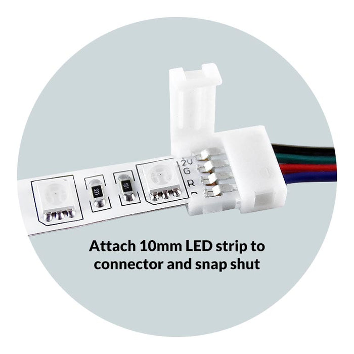 LED 5050 Water-Resistant Light Strip Kit - 5 meter Roll - 10MM - IP65 - RF Controller