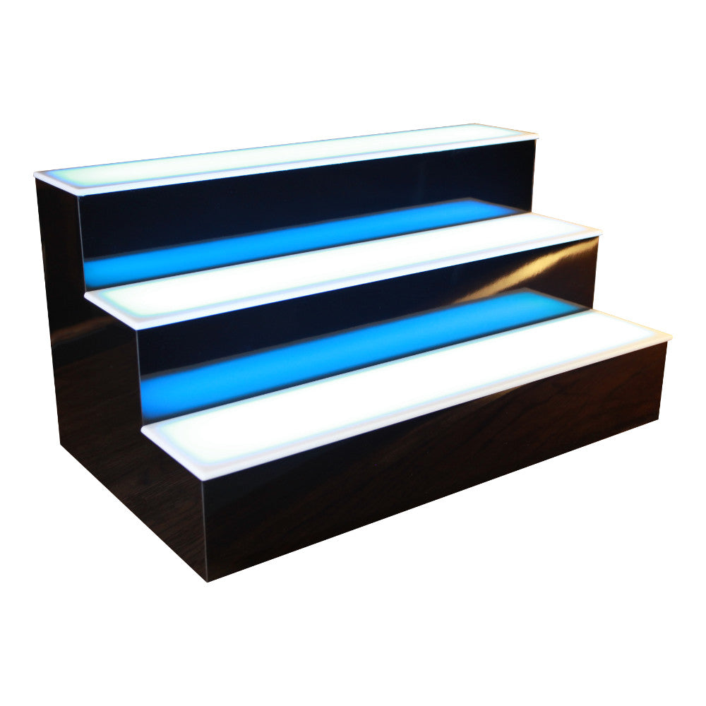 BarConic® LED Liquor Bottle Display Shelf Tier (Step) Black Mu —  Bar Products
