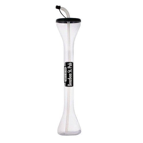 Custom 24oz Yard Cup with Lid and Straw - Clear