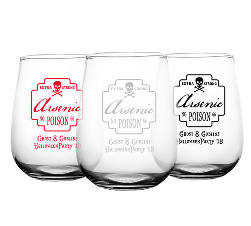 CUSTOMIZABLE - Stemless Wine Glass - 17 ounce - Poison