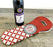 CUSTOMIZABLE Wine Tote - Monogram Design - Red Sunburst // Lattice Pattern