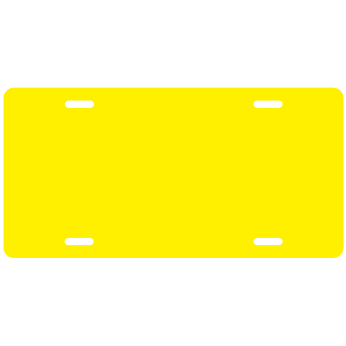 Custom License Plate - Yellow