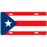 Custom License Plate - Puerto Rico Flag