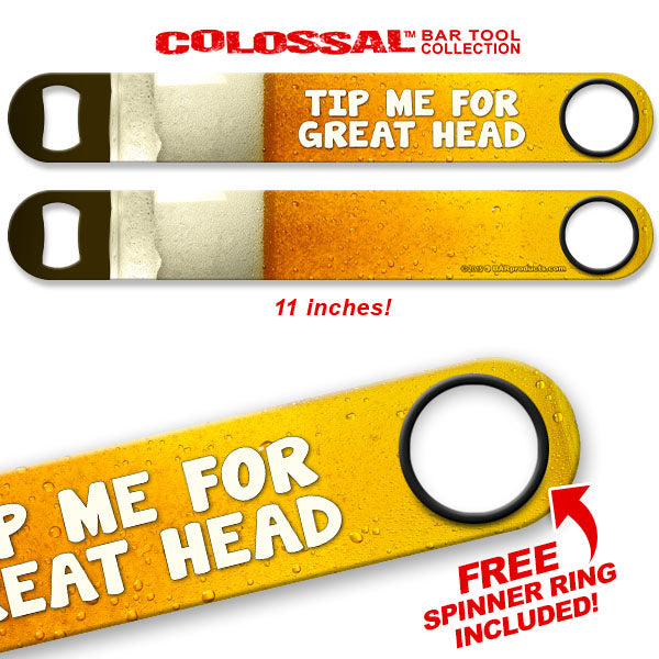 Kolorcoat™ 11" Long COLOSSAL™  Speed Bottle Opener – Tip For Head