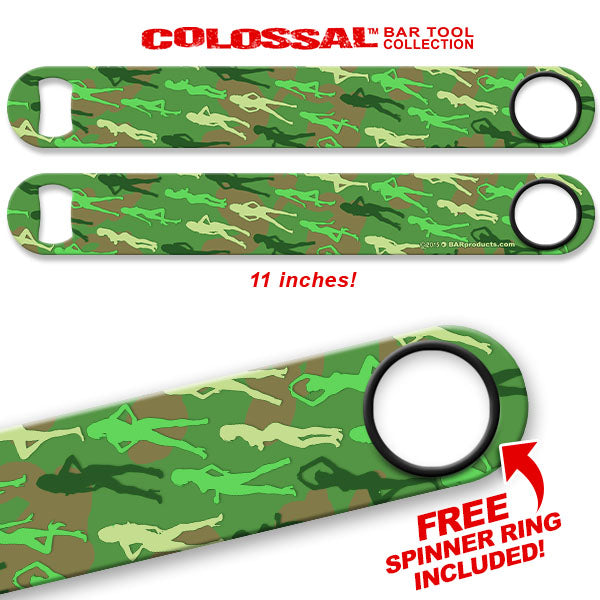 Kolorcoat™ 11" Long COLOSSAL™  Speed Bottle Opener – Sexy Camo