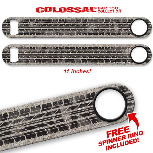 Kolorcoat™ 11" Long COLOSSAL™  Speed Bottle Opener – Tire Tracks