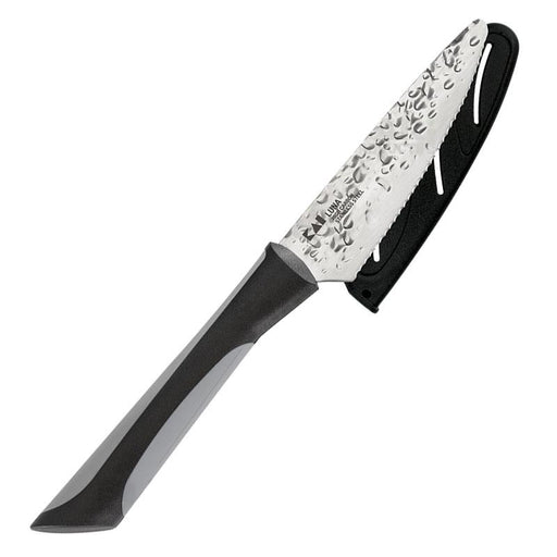 Luna Citrus Knife & Sheath - Hammered / Serrated - 4"