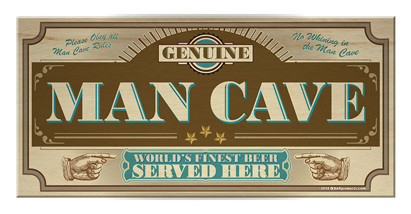 Man Cave – Large (11 x 23) Kolorcoat® Wood Bar Sign