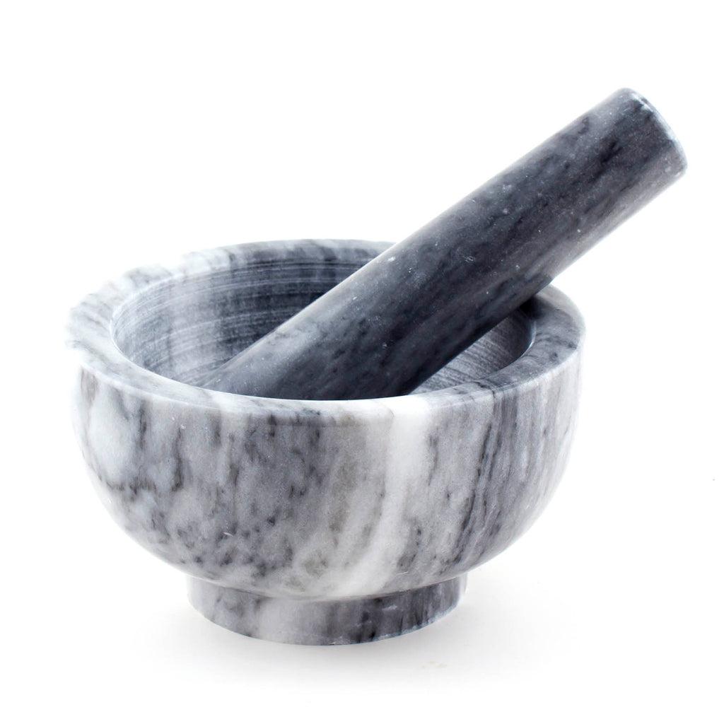 Grey Marble Mortar Pestle Set