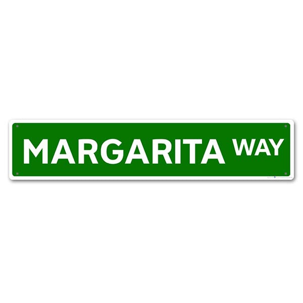 "Margarita Way" Kolorcoat Metal Bar Sign