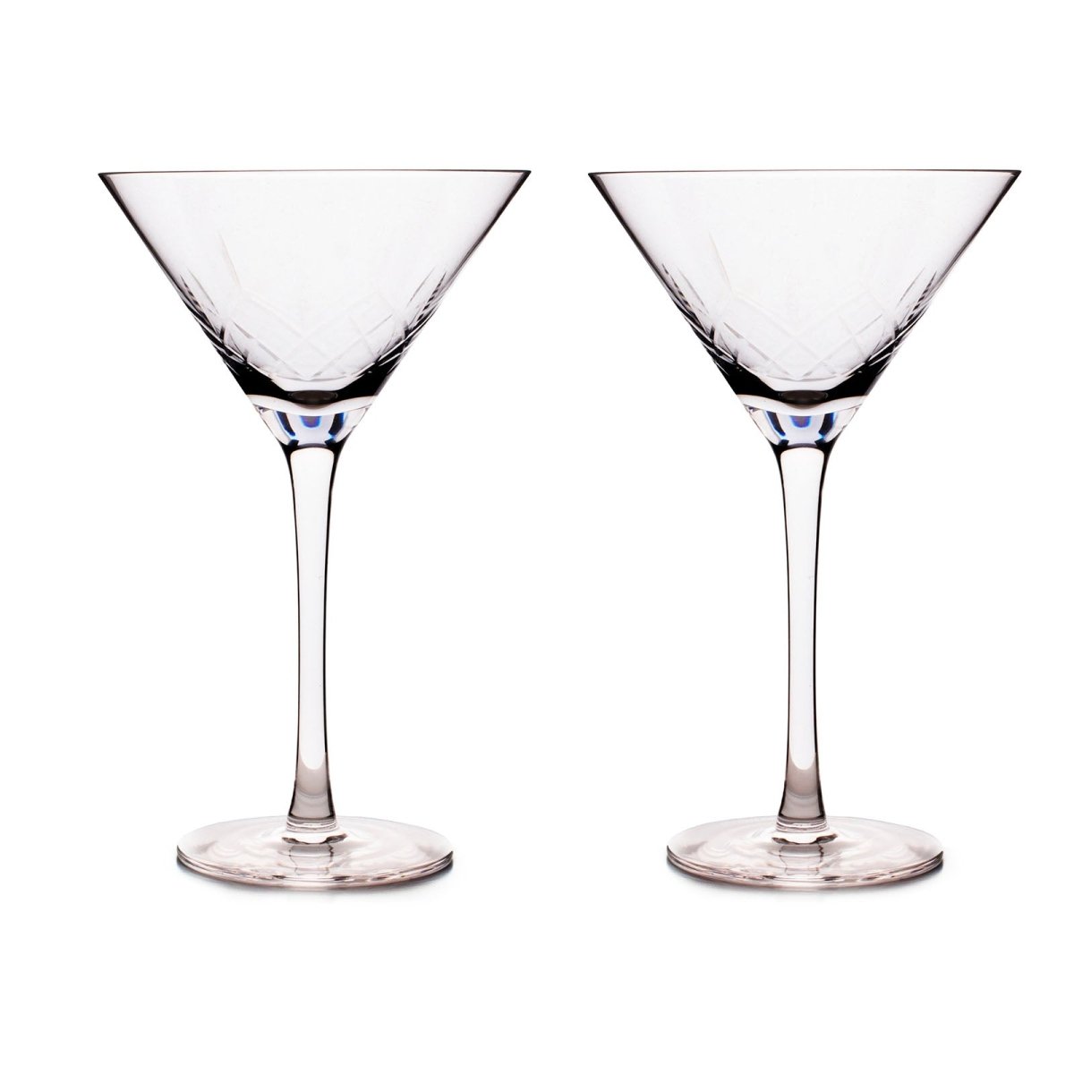 9 ounce Diamond Martini Glasses 2 pack — Bar Products