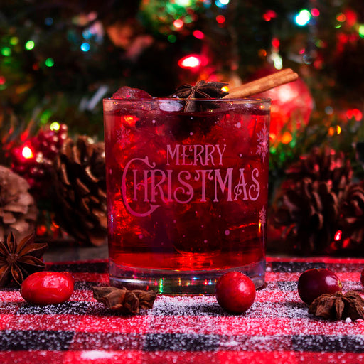 BARCONIC® CHRISTMAS COLLECTION GLASSWARE - MERRY CHRISTMAS - 10 OUNCE